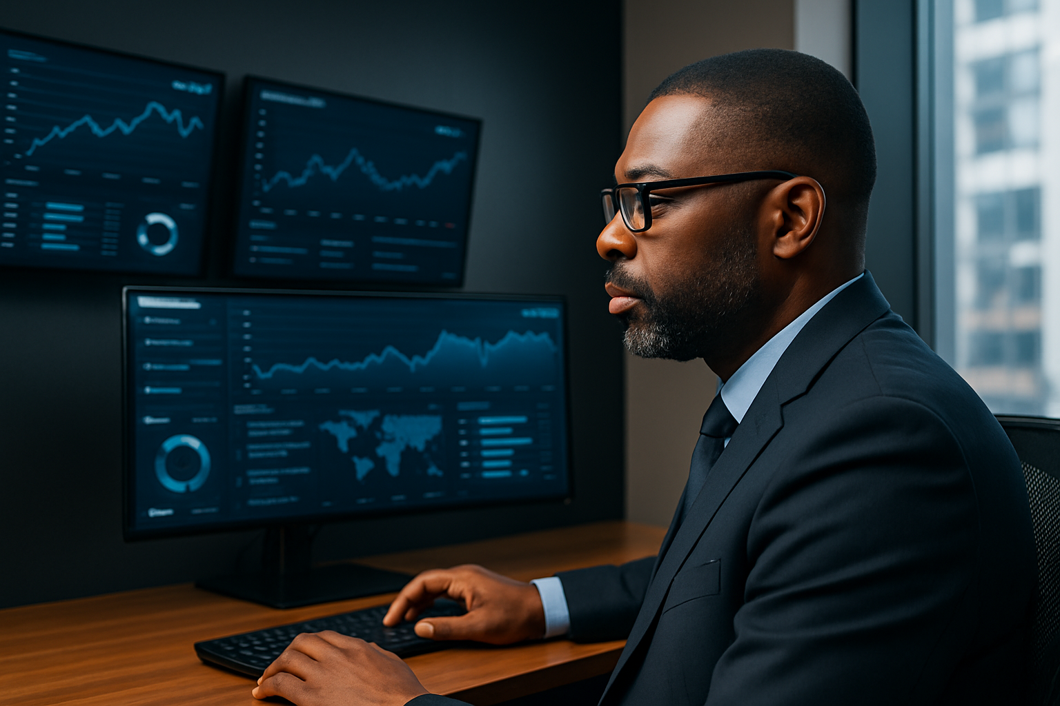 Écrans de surveillance numérique affichant des indicateurs en temps réel pour le suivi des projets.